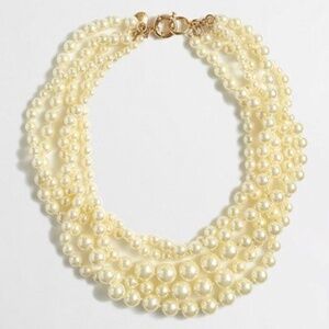 Jcrew Multi Strand Faux Pearl Necklace NWT